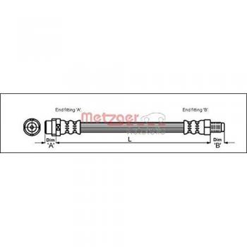 Metzger 4114776 Tubo flexible de frenos