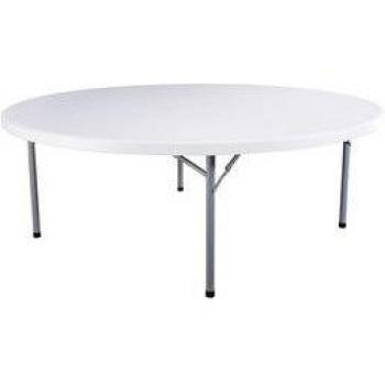 Mesa Redonda Plegable Blanco Ø200x74 Cm