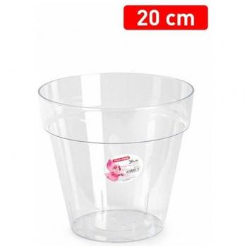 Maceta de plástico transparente de 20 cm