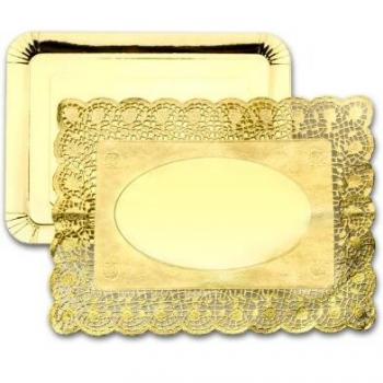 IBILI 729511-3 Bandejas 34X26+3 Blondas 30X39-Oro