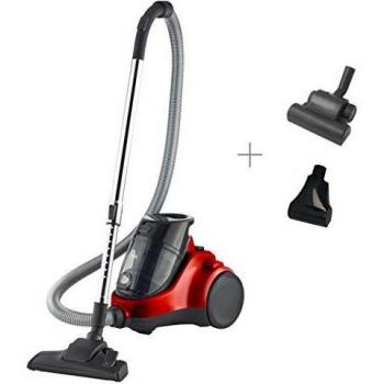AEG LX5-2-ANIM Aspiradora de Trineo Sin Bolsa de Potencia, Cepillo Mascotas, Gran Filtración, Fácil Vaciado, Radio de acción de 7m, 80dB de Ruido, Cepillo Suelos Duros, 750W ,Depósito de 1.8L, Rojo