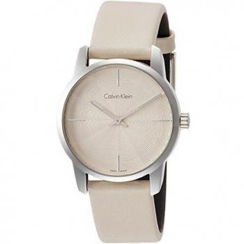 Calvin Klein Reloj Analogico para Mujer de Cuarzo con Correa en Cuero K2G231XH