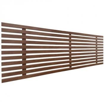 Cabecero de Madera Reciclada DM Estilo Japonés 150x46cm con Herrajes Incluidos - Nogal Madera