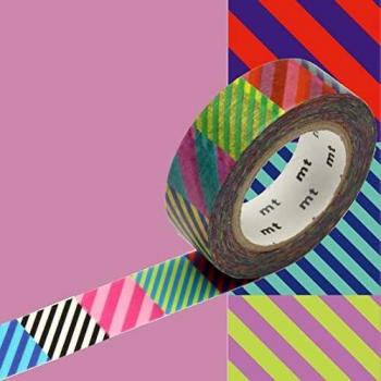 Cinta Washi ARTISTA de Kapitza, Multirayas 15 mm x 10 m