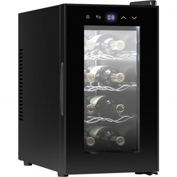 Cecotec Vinoteca 8 Botellas Bolero Grandsommelier 830 coolcrystal - Enfriamiento termoeléctrico, Control táctil y display LED, Gas no nocivo.