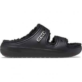 Crocs Classic Cozzzy Sandal - Black/Black, Size UK 3 (W6/M4 - Unisex)