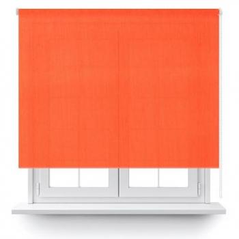 Estor Enrollable Translúcido Miami Naranja 170x200cm | Tejido de Alta Calidad | Instalación Fácil en Pared o Techo | Personalizable