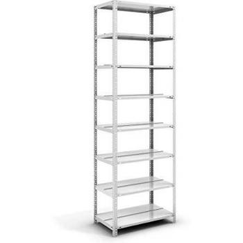 Estantería de Archivos Doble Cara Hofe, Gris Claro RAL 7035, Altura 2550 mm, Ancho x Profundidad 750 x 600 mm