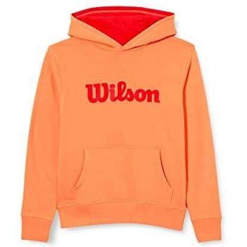 Wilson Y Script Cotton Po Hoody Sudadera con Capucha, Unisex niños, Papaya Punch, XS