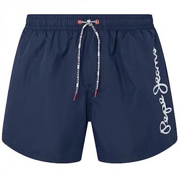 Bañador bermuda Finnick marino Pepe Jeans para hombre, color azul oscuro con detalles en blanco, talla S