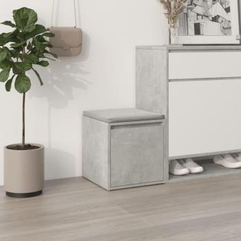 Cajón taburete madera contrachapada gris hormigón 40.5x40x40 cm
