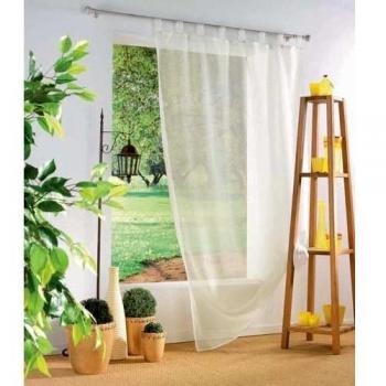 DOUCEUR D'INTERIEUR - 1362882, Visillo Trabillas, 140 X 240 Cm, Voile Uni, Visillo Liso, Beige