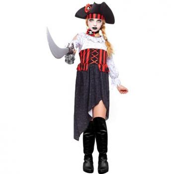 Disfraz de Pirata Zombie para niña
