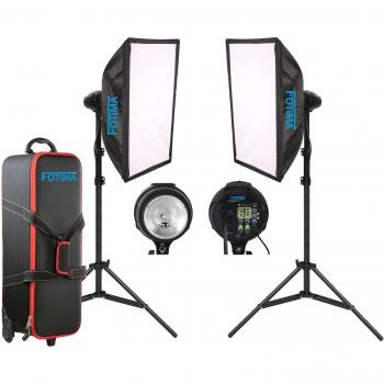 Fotima FTF-400 - Kit estudio flash, 2 x 400 W