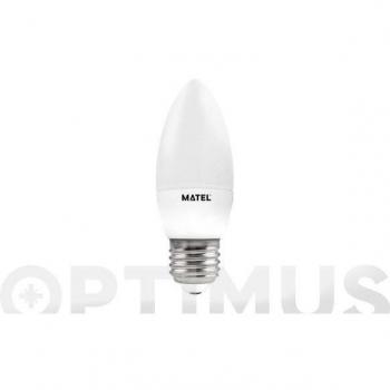 Bombilla LED vela E27 luz fría 600lm 6W