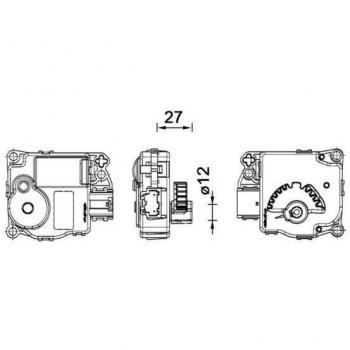 Elemento de reglaje MAHLE ORIGINAL AA 59 000P para válvula mezcladora de temperatura Ford