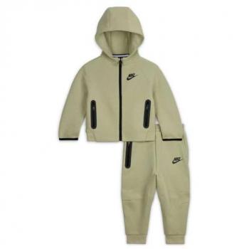 Nike Tech Fleece Unisex Tracksuit - Olive - Size: 104-110 CM (4-5 Years)