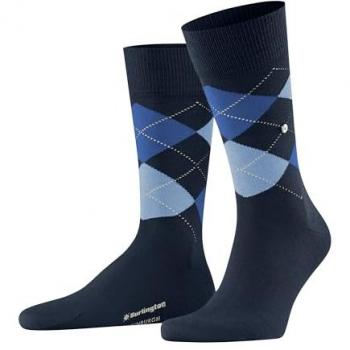 Men's Structured Pattern Sneaker Socks - Dark Blue - Size 40-46