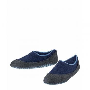 FALKE Kids Cozy Slippers - Non-Slip, Short Wool House Socks in Dark Blue