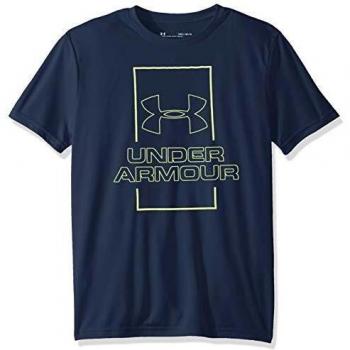 Under Armour Vertical Box tee Camiseta, Niños, Azul