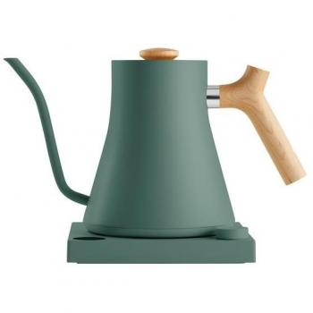 Hervidor Fellow Stagg EKG Verde - Hervidor eléctrico con control de temperatura, diseño elegante, capacidad de 0.9 litros, base de acero inoxidable, indicador de nivel de agua y apagado automático