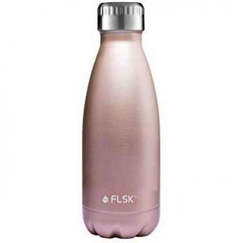 FLSK Botella original de acero inoxidable, apta para ácido carbónico, oro rosa, 350 ml