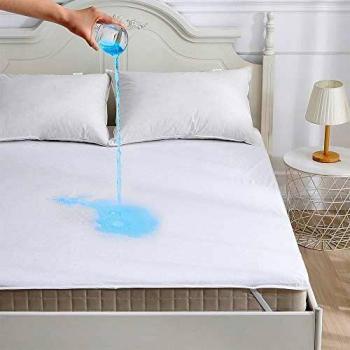 Beedsooth Protector de Colchón Impermeable, Funda de Colchón de Algodón Transpirable con Esquinas Elásticas - 135x190cm, Blanco