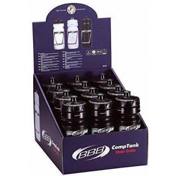 BBB BWB-01D  - Display 12 Bidón de agua ciclismo, color plata / negro, 550 ml