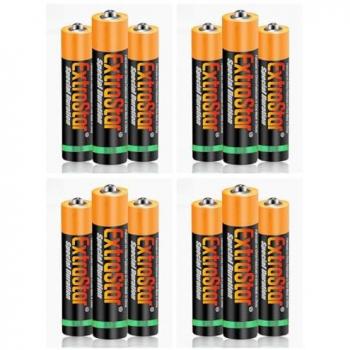 Pilas AA Extrastar 1.5V, paquete de 60 unidades, sin mercurio, alta duración