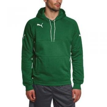 PUMA Sweatshirt Hoody - Sudadera de fútbol para hombre, color verde / blanco, talla XL