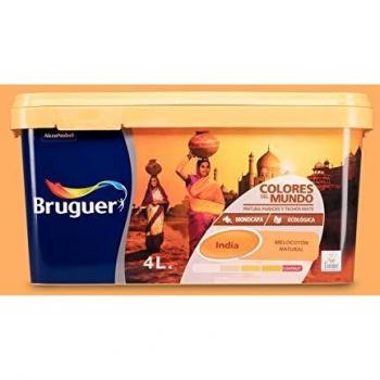 Bruguer Colores del Mundo Pintura para paredes monocapa India Melocotón Natural 4 L