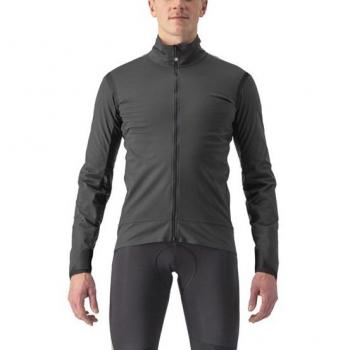 Chaqueta de Ciclismo Castelli Alpha Ultimate Aislante Gris Oscuro Negro - XL