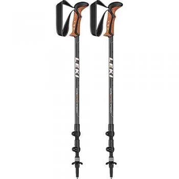 Leki Khumbu AS - Bastones de Trekking Unisex para Adultos, Color Gris, Negro y Naranja, Talla única, 110 - 145 cm