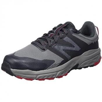 Zapatillas de Trail Running New Balance 410 v8 para Hombre - Gris y Naranja, Tracción Versátil para Actividades al Aire Libre