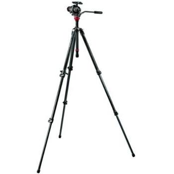 Trípode Manfrotto 755CX3 con Cabezal Foto-Vídeo MH055M8-Q5 Carbono Ajustable