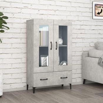 Aparador de hormigón gris 70x31x115 cm de madera multicapa