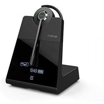 Jabra Engage 75 Convertible On-Ear DECT - Auriculares inalámbricos certificados para Skype para Empresas - para teléfonos de Escritorio y softphones - Negro - Versión para la UE