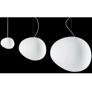 Lámpara colgante Foscarini Gregg Piccola, blanca, Ø13cm