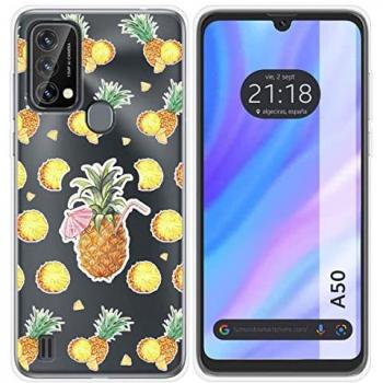 Funda Silicona Transparente Personalizada para Blackview A50 con Diseño de Piña