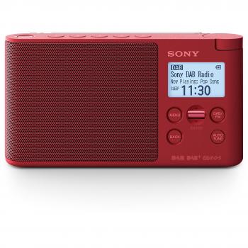 Sony XDR-S41D - Radio Portátil Digital DAB/DAB+ con Pantalla LCD, Temporizador y Presintonías Directas, Color Rojo