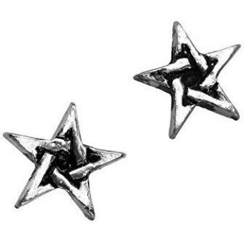 Alchemy Gothic (Metal-Wear) Pentagrama Par de Pendientes