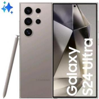 Samsung Galaxy S24 Ultra 5G Smartphone con Pantalla QHD+ de 6.8, Cámara de 200MP, Memoria RAM de 12GB, Almacenamiento de 1TB y Batería de 5000 mAh en Color Gris