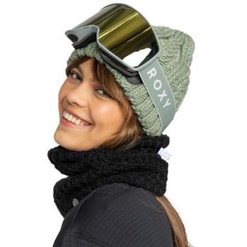 Máscara de esquí Roxy Storm con lente espejada amarillo verde para mujer, juego de accesorios de invierno Lily Pad/Pink Gold ML S3, estándar para mujer adulto