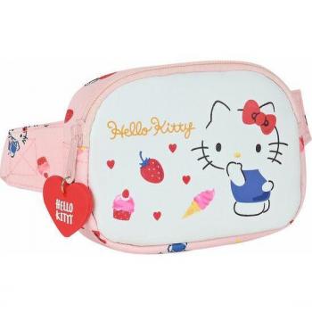 Riñonera Infantil Hello Kitty - Happiness 14x4x11cm con Cinta Ajustable y Licencia Oficial Safta