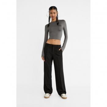 Stradivarius Smart Trousers with Pockets Black