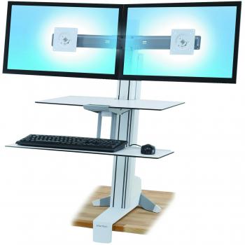 Ergotron WorkFit-S Dual Work-Surface Stand for 2 LCD Displays 24-Inch