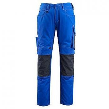 Pantalones de Trabajo Mannheim Talla 90C46, Color Azul Cobalto/Negro Marino