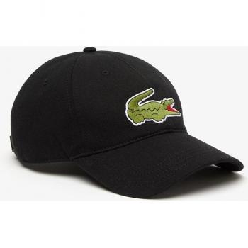 Lacoste Big Croc Logo Unisex Baseball Cap - Black - One Size