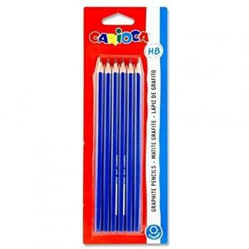 Carioca HB - Pack de 6 lápices de grafito, multicolor