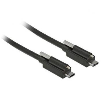 Cable USB-C a USB-C (Macho a Macho, 1 m, USB 3.2 Gen 2) con tapa de rosca